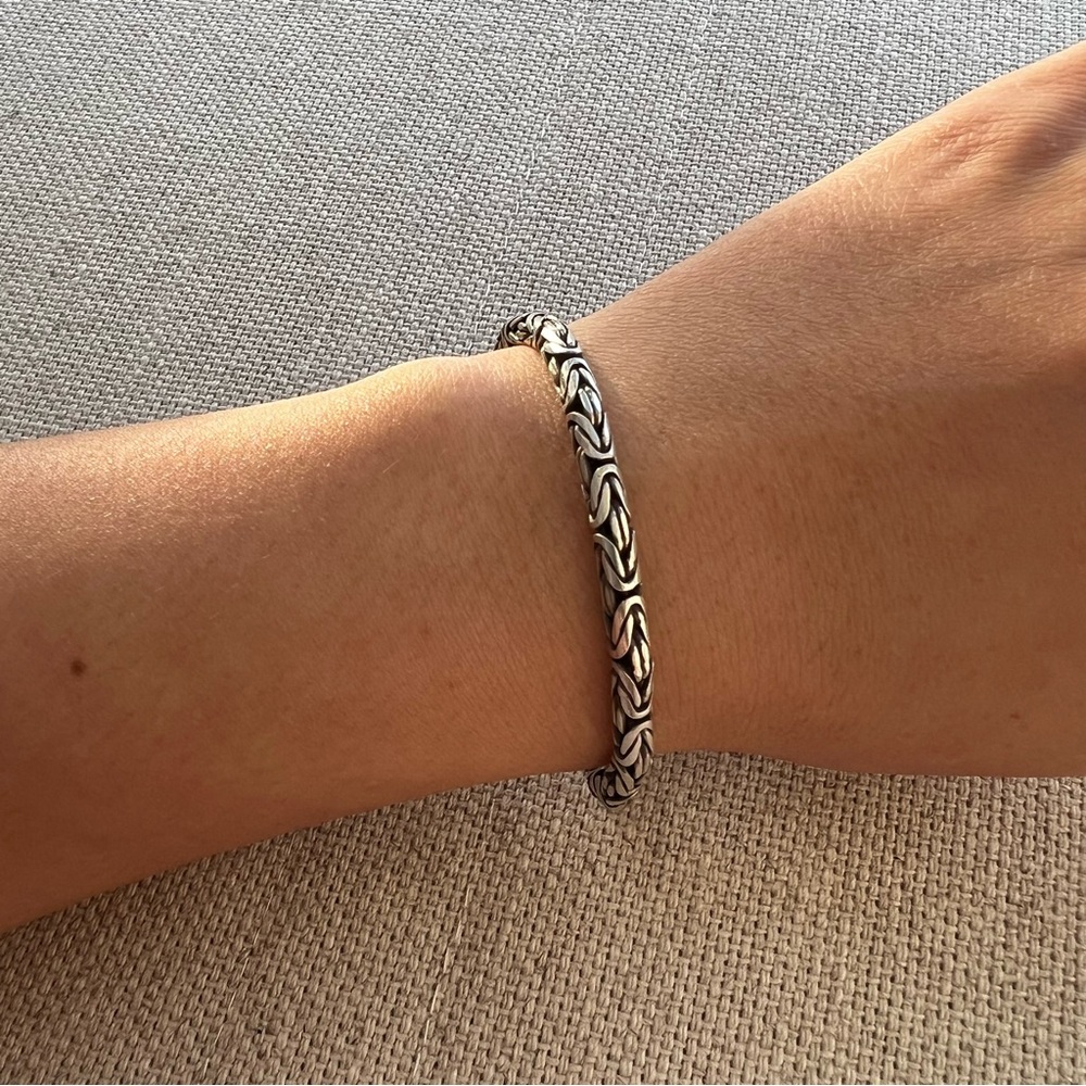 Sterling Silver Byzantine Braided Rope Bracelet